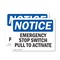 Signmission Emergency Stop Switch Pull To Activate, 5 in W x Rectangle, Vinyl Decal OS-2PACK-NS-D-35-L-11923 - alternate 1